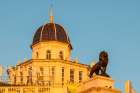 Edificio Generali building, Plaza del Ayuntamiento, Valencia, Spain. Art Print